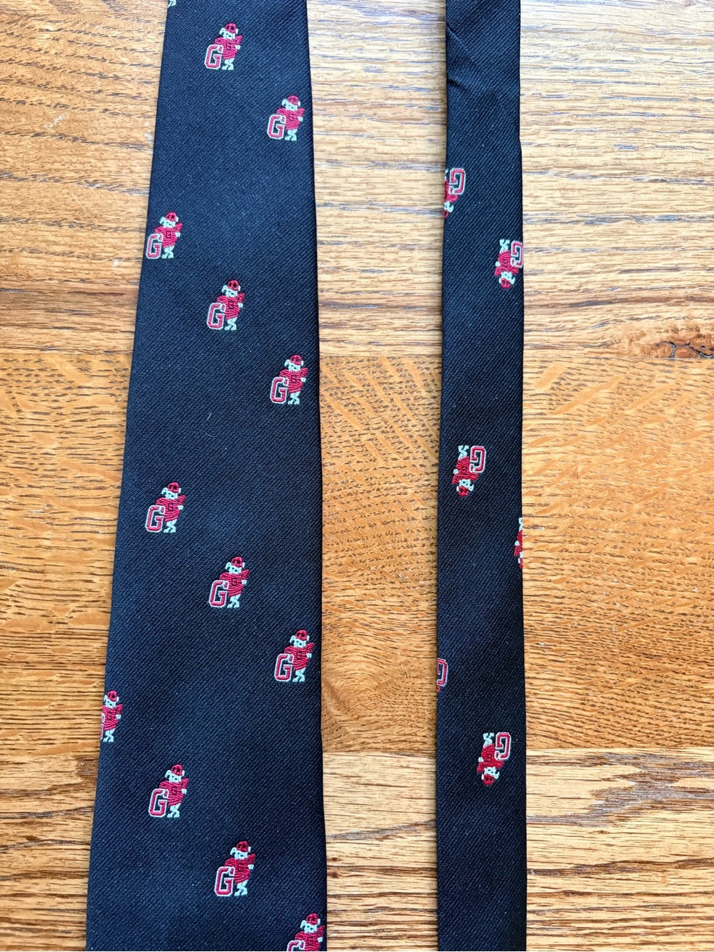 VTG Charing Cross Black UGA Bulldawg Dawg “G” #1 Patterned Men's Tie - Picture 9 of 12
